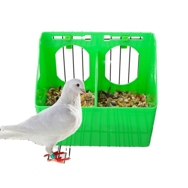 Simplified Product Name No-Waste Double-Compartment Hanging Bird Feeder for Pigeons and Parrots
